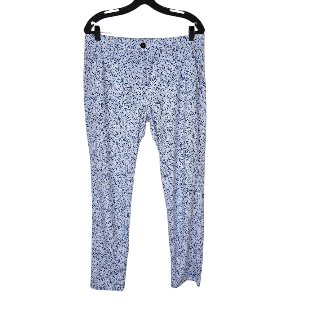 Greyson White Blue Floral Golf Chino Pants‎ Men's 32X32